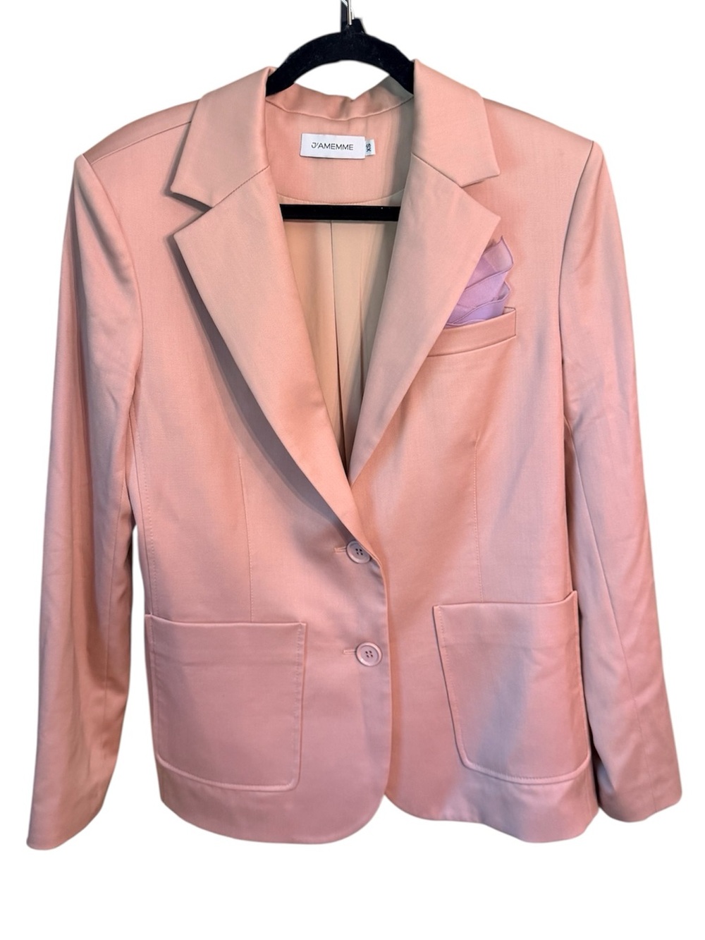 J'Amemme Two Button Tan Blazer Jacket, size XS